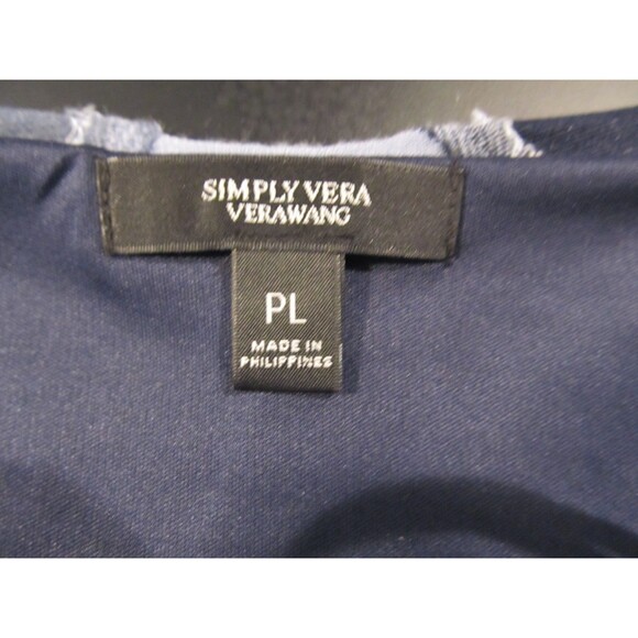 Simply Vera Vera Wang Sleeveless Faux Denim Hi‑Low Dress Raw Edge Lined Size PL - Picture 4 of 9